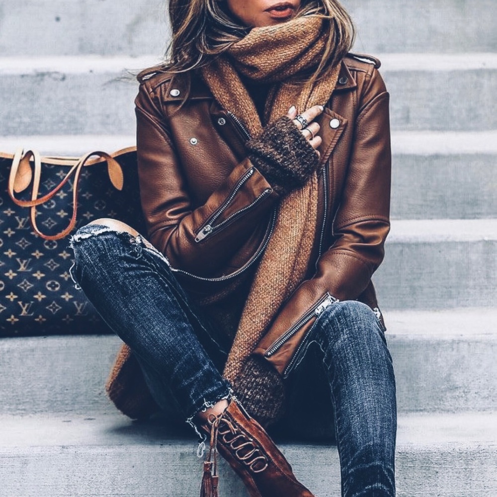 carmar distressed leather jacket